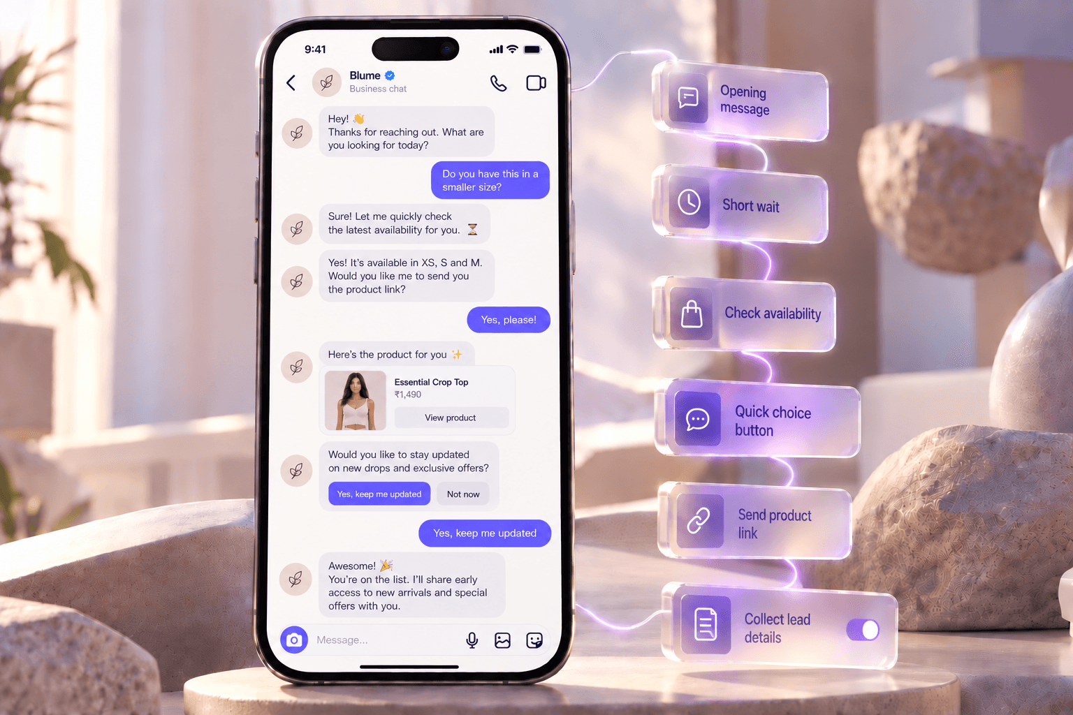 Build the conversation in order